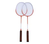 Generic Lightweight Badminton Set, Alloy 3 Shuttlecocks Shock Absorbing Easy Control Badminton Racquet Set High Strength Professional Safe for Entertainment for Adult (Orange Red)