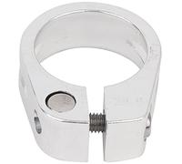 Generic Lightweight Bike Screw/Fastener Type Clamp for Pipe DownPipe DownPipenPipe, Easy to Install and Remove, 1.1in Clamp Diameter, Aluminium Alloy, Red (Silver)