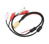 Generic Line Output Converter, Audio Input Cable Car Line Out Adapter Easy Installation ABS for CD Player