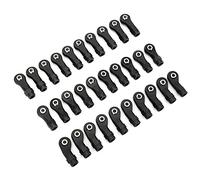 Generic Linkage Rod End 30pcs Set High-Precision Balls Joint Head for -4 1/10 RC Car Lightweight Durable Plastic and Steel Black