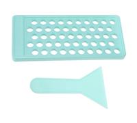 Generic Lip Balm Filling Tray 50 Holes Green Abs Precision Filling Tool for Crafting Lip Balm Products Personal Use DIY Cosmetic Making Kit with Spatula Streamlining Production Steps