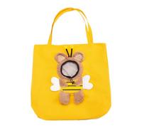 Generic Little Bee Canvas Vet Visit Pet Carrier Bag Peek-out Window | Breathable Adjustable Strap Reinforced for Small Dog for M Fits 0-8lb Cats L Fits 8-16lb