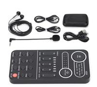 Generic Live Sound Card, Live Voice Changer Durable Smart 13 Adjustable Key Positions 9 Sound Effects for Streaming for Singing for Presenter for Anchor (K9)