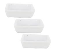 Generic Livestock Fence Feeder, Chicken Fence Feeder Space Saving Rugged Hanging Design for Outdoors (White)