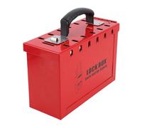 Generic Lockout Box Padlock Set with 12 Durable 38mm Safety Padlocks for Industrial Use, Reinforced Nylon Material