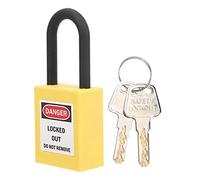 Generic Lockout Lock Security Device for Construction Site, Sturdy and Lightweight Safety Tool for Industrial Engineering, Nylon, Lock Beam Diameter 0.24", Length 1.5" (Yellow)
