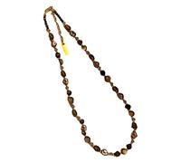 Generic Long Beaded Eye Pearl Necklace, Boho Fashion Jewelry For Women, Brown Color, 17.7 In/45 Cm