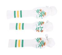 Generic Long Club Club Headvevers, 3pcs Heads in Knitting Polyester in Soft Plush for the Course (White)