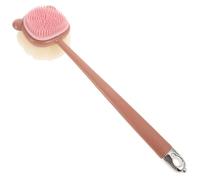 Generic Long Handle Bath Scrub Brush Silicone and Plastic Body with Dual-Sided Design for Deep Cleaning Shower Brush, Versatile Tool for Bathroom and Daily Use