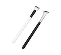 Generic Long Handle Makeup Brushes Set 2 Pack Soft Fiber Fish Tail V Shape Blush and Contour Applicator for Flawless Makeup on the Go