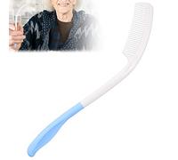 Generic Long Handled Comb, 14 Inches, ABS & Silicone, Blue White, Elderly & Disabled, Elderly and Disabled People, Unisex