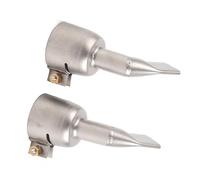 Generic Long Life Welding Gun Flat Nozzle, Stainless Steel Hot Air Welding Nozzle for PP PVC Plastic Sheet, 2Pcs