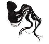 Generic Long Wavy Ponytail Hair Extension Clip for Women, Black Synthetic Hairpiece with High Temperature Wire and Plastic Material, Easy to Use for Weddings and Parties, Stylish