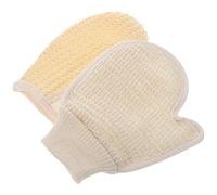 Generic Loofah Exfoliating Shower Mittens 2Pcs Natural Fiber Bath Gloves Full Coverage for Body Scrubbing and Spa Use