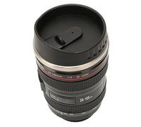 Generic Loud Cup, Coffee Mug Camera Lens Coffee Mug with Lid Stainless Steel Camera Lens Photographer Travel Cup for Men Women Stainless Steel Inner Liner (Black)