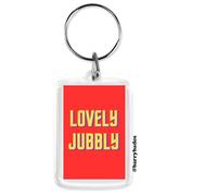Generic Lovely Jubbly Key Chain, Red, 6x4cm, Plastic, Minimalist, Unisex-Adults