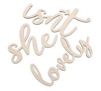Generic Lovely Wooden Sign Girl Nursery Wall Art Charming Room Decor Newborn Photo Props Safe Elegant Design Versatile Wood Sculpture for Girls