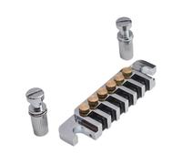 Generic LP Bridge Stop Guitar Bridge Replacement Part with 2 Adjustment Screw Accs Upgrade Part Heavy Duty Guitar Bridge Tailpiece, argent