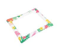 Generic Luau Photo Booth Frame Inflatable Picture Selfie Frame Garland Hawaiian Tropical Summer Balloon Arch Party Decorations Happy Birthday Banner Photo Booth Props Pvc Colorful