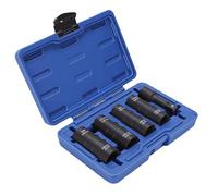 Generic Lug Nut Socket Set, 5pc 1/2 Inch Drive Double Ended Thin Wall Impact Socket Set with 3 Inch Extension Bar, Impact Thin Wall Flip for Automotive Tire Replacement Brake Repair