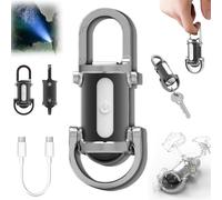 Generic Lumilink Mini Torch, 3 in 1 Flashlight & Power Bank & Keychain, LED, Compact & Portable, Rechargeable, Water Resistant, Silver