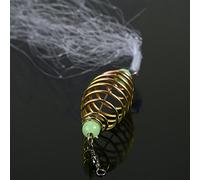 Generic Luminous Beads Fishing Netting 4pcs Copper Spring Durable Mesh Net Shoal Fishing Nylon Material for 0.5-2.5kg Fish (7 mesh)