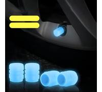 Generic Luminous Night Glowing Tire Valve Caps Durable Construction for Car Motorcycle (Blue)