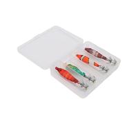 Generic Luminous Squid Jig Hooks Durable and Eye-Catching Glow Fishing Lures for Saltwater and Freshwater Fishing 4 Pcs ABS