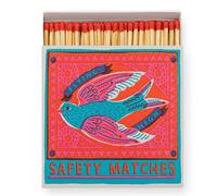 Generic Luxury Long Matches - Flying High Mexican Dove Folk Art Pattern, Extra Long Matches, Giant Matchbox, Coloured Tips Large Matchsticks, Housewarming Gift