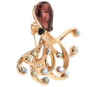 Generic Luxury Octopus Brooch Pin for Women Featuring Crystal Rhinestones and Zinc Alloy Material, Elegant and Sophisticated Design for Costume Accessory and Evening Events