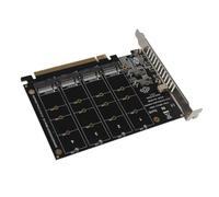 Generic M.2 Adapter Advanced 4 Port M.2 NVMe SSD to PCIE X16 Key Hard Drive Converter Reader Expansion Card for System Administrators (ph44)