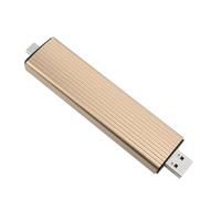 Generic M.2 NGFF SSD Enclosure Adapter with Type C Port, USB 3.2 Gen Solid State Drive Enclosure for M Key and B+ Key 2230 2242 2260 2280 SSD, Slim Design for Heat Dissipation (Gold)