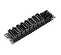 Generic M.2 PCIe to Serial ATA Expansion Card 8 Port Adapter for Thunderbolt Data Center and Server Aluminum