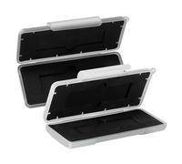 Generic M.2 SSD Hard Drive Protective Storage Box, Shockproof Waterproof Small Carrying Case for 2 NVMe SSDs, Sealed PP Material Storage Case in Grey and White for Data Protection