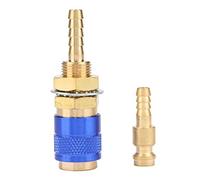 Generic M6 Gas & Water Quick Connector for Welding Torch Reliable Quick Fitting Set for MIG TIG Welder Torch Hose Connector Suitable for Welding Professionals Brass Material (Blue)