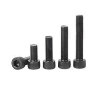 Generic M6 M8 M10 M12 M14 M16 M18 M20 DIN912 Fine Thread Hexagon Hex Socket Cap Head Screw Black 12.9 Grade hex key Bolt Pitch 0.75/1/1.25/1.5mm(50mm,M6x0.75mm-5pcs)