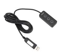 Generic Macro Programming Key, Conactive Convex Touch USB Connection 3 Key Keyboard for Study (Black)