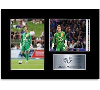 Generic Mads Hermansen Football Player A4 Printed Signed Poster Photo Display Mount Gift For Leicester Fans and Supporters
