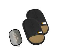 Generic Magic Brush Pet Hair Remover | Electrostatic Double Sided Reusable Mesh Glove | for Sofa Carpet Car Seats Clothing | Dog Cat Fur Removal Glove (Khaki2PCS)