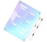 Generic Magnetic Acrylic Dry Erase Board Set 7pcs Small Size Colorful Weekly Planner Message Board for Fridge Refrigerator with Erasable Marker for Daily Schedule and to-Do List