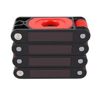 Generic Magnetic Foldable Level for Accurate Measurements on Woodworking Home Projects, Portable Multi Angle Leveler Tool for Carpentry with 4 Level Bubbles, ABSSpecification for Easy Storage and