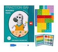 Generic Magnetic Fraction Demonstration Book Score Disk Demonstrator for School (Zebra)