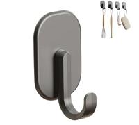Generic Magnetic Hooks, Heavy Duty, No Drilling, Multi-Functional, Black, ABS, 100% ABS, Magnetic Mount, Minimalist, Kitchen, Bathroom, Entryway, Metal Surface