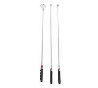 Generic Magnetic Pick Up Tool Set with Telescopic Design for Finding Metal Parts in Tight Spaces - 3PCS Rubber Handle, 8LB Suction, Adjustable Length