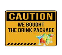 Generic Magnetic Stickers 'We Bought The Drink Package' 2pcs Fun, Casual Cruise Door Decorations