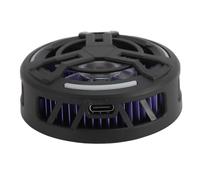 Generic Magnetic Tablet Cooler, Tablet Cooling Fan 5500R/min Anti Slip Plug and Play LED Temperature Display for Live Streaming (Black)