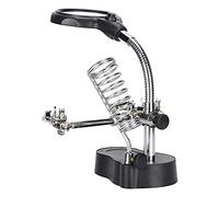 Generic Magnifying Glass Stand LED Auxiliary Clamp Soldering Station for Watch Repair Jewel Crafting 3.5X 12X Adjustable ABS Iron Acrylic