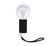 Generic Magnifying Glass With Light, 3 LED Lights 1 Light Handheld 30X Magnification Magnifying Glass For Reading Multifunction Pocket Magnifying Glass (White)