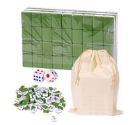 Generic Mahjong Set | Traditional Chinese Mah Jong Game With Storage Bag + 144 Pieces Mahjong Tiles + 2 Dices, Portable Travel Game For Family Gathering Leisure Time