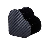Generic Makeup Brush Holder Organizer Multifunction Storage Box Cosmetic Organizer Dustproof Cover Compartment PET Material Suitable for Countertop B, Black